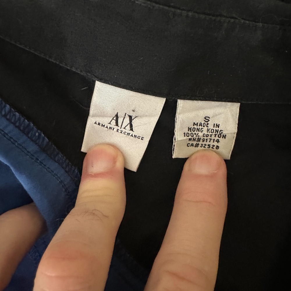 Armani Exchange Diagonal Patchwork Shirt Small Ge… - image 4